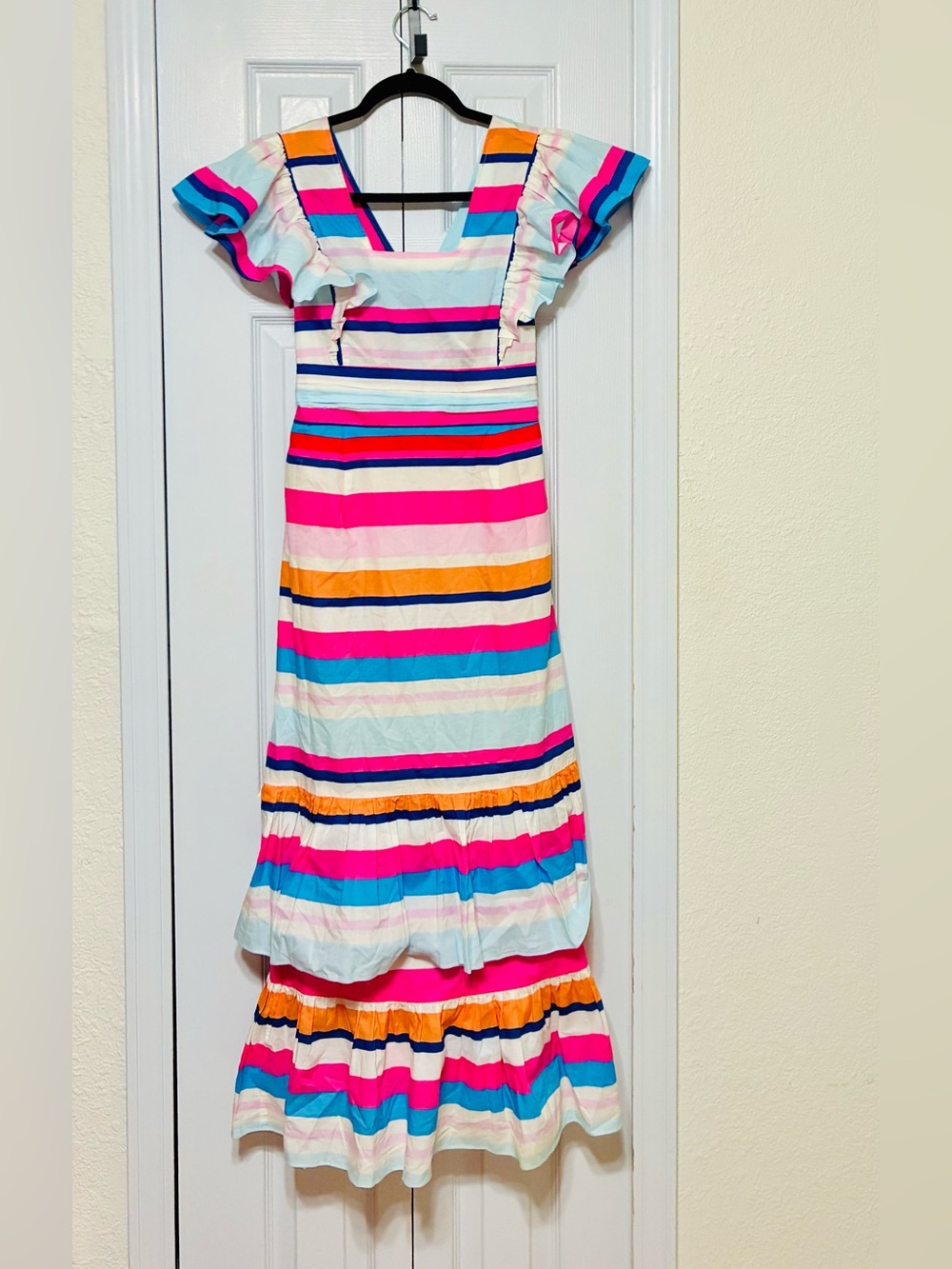 ANTHROPOLOGIE TRACY REESE RUFFLED MAXI DRESS size Medium
